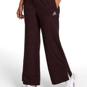 Reebok Women's Dark Brown Wide-Leg Joggers